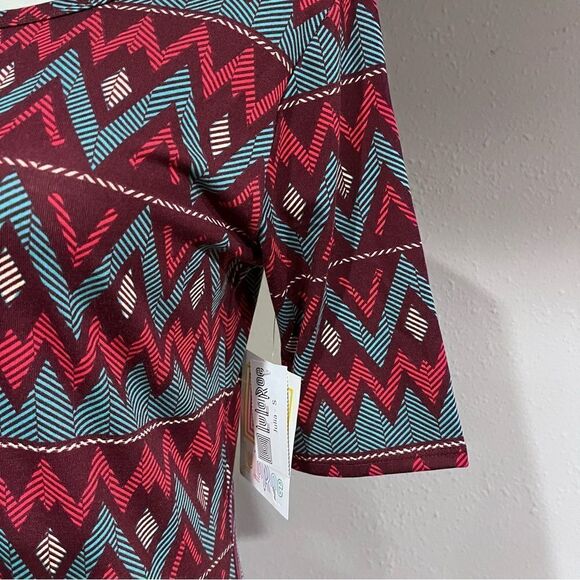 LuLaRoe zig zag print scoop neck midi Julia dress - Picture 3 of 11